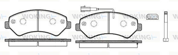 Комплект тормозных колодок дисковый тормоз WOKING P13753.12