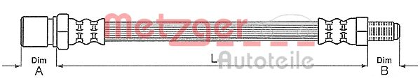 Тормозной шланг METZGER 4113244