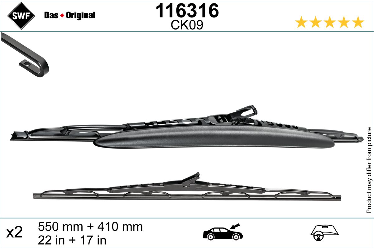 Щетка стеклоочистителя das original set SWF 116316