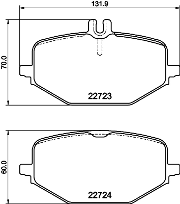 Комплект тормозных колодок дисковый тормоз HELLA/BEHR/PAGID 8DB 355 040-691