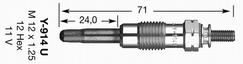 Свеча накаливания NGK 2643