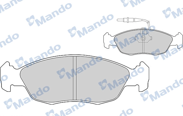 Комплект тормозных колодок дисковый тормоз MANDO MBF015114