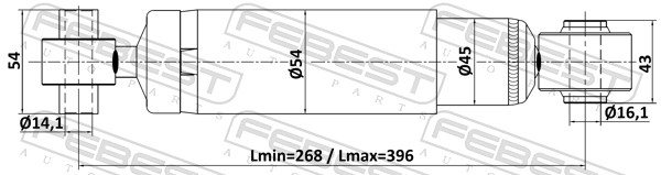 Амортизатор FEBEST 25110-001R