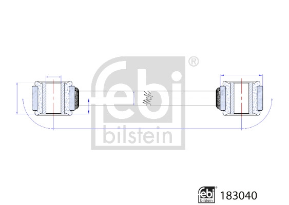 Тяга / стойка стабилизатор FEBI BILSTEIN 183040