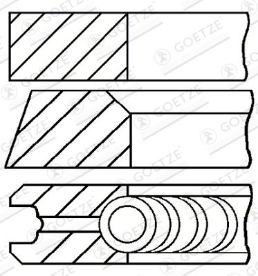 Комплект поршневых колец GOETZE ENGINE 08-743600-00