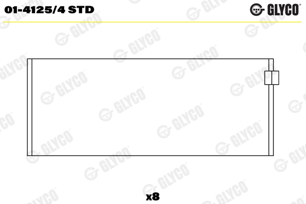 Шатунный подшипник GLYCO 01-4125/4 STD