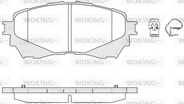 Комплект тормозных колодок дисковый тормоз WOKING P14383.04