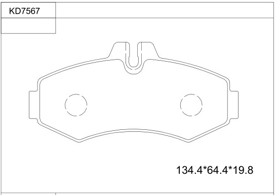 Комплект тормозных колодок дисковый тормоз ASIMCO KD7567