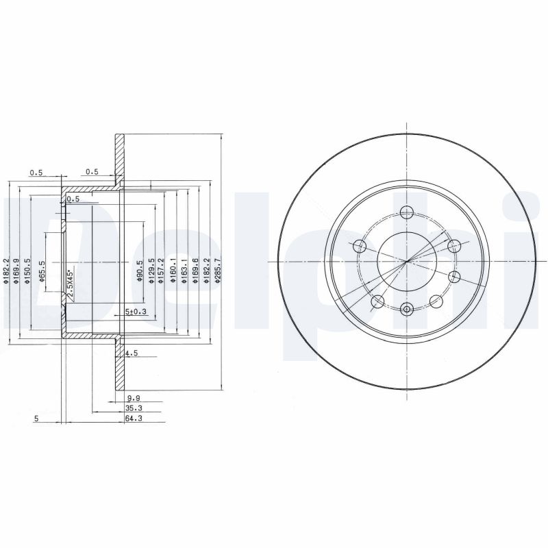 Тормозной диск DELPHI BG3274