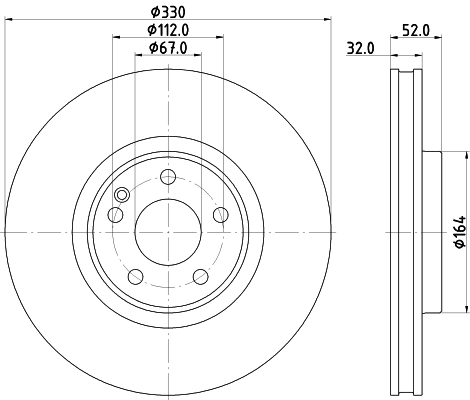 Тормозной диск pro high carbon HELLA/BEHR/PAGID 8DD 355 134-621