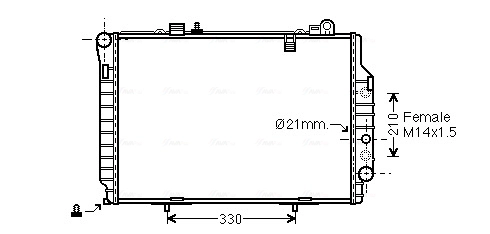 Радиатор охлаждение двигателя AVA QUALITY COOLING MSA2203