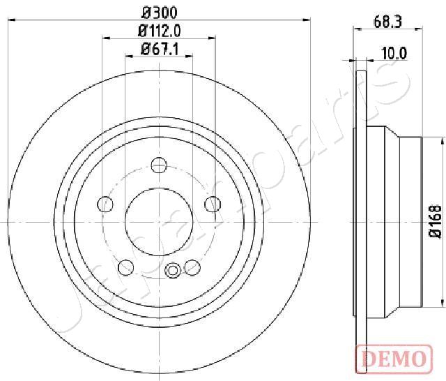 Тормозной диск JAPANPARTS DP-0513C