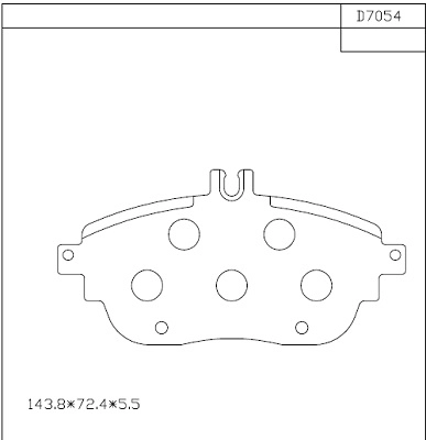 Комплект тормозных колодок дисковый тормоз ASIMCO KD7054