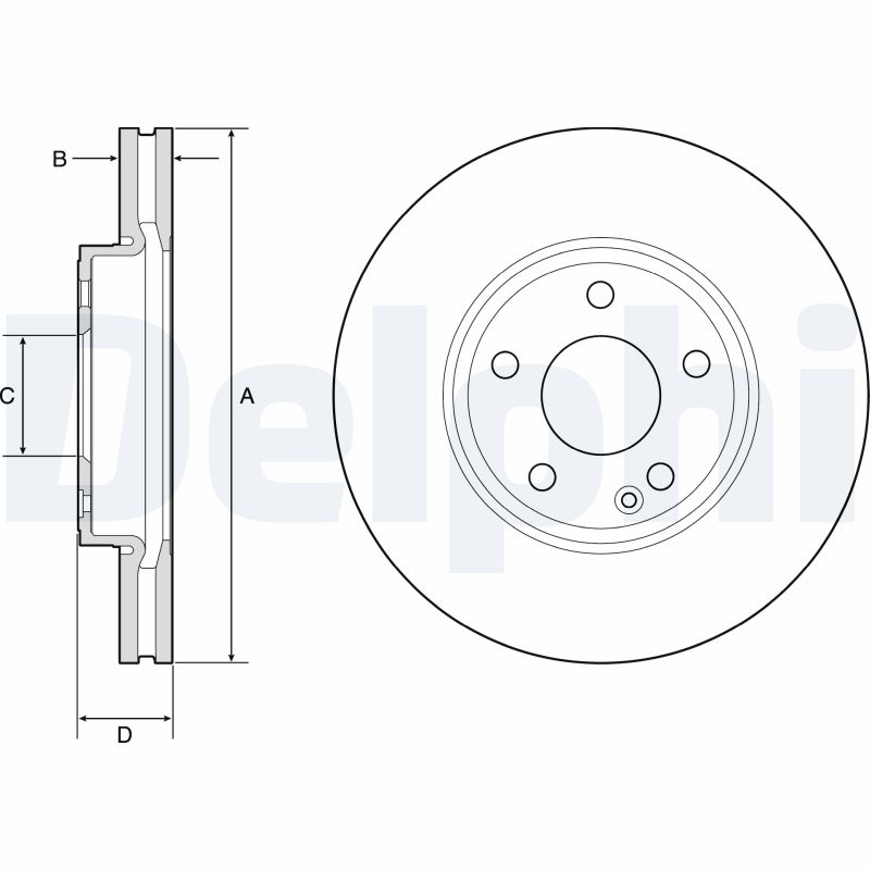 Тормозной диск DELPHI BG4788C