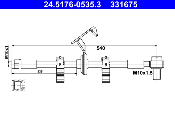 Тормозной шланг ATE 24.5176-0535.3