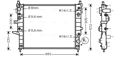 Радиатор охлаждение двигателя AVA QUALITY COOLING MSA2332