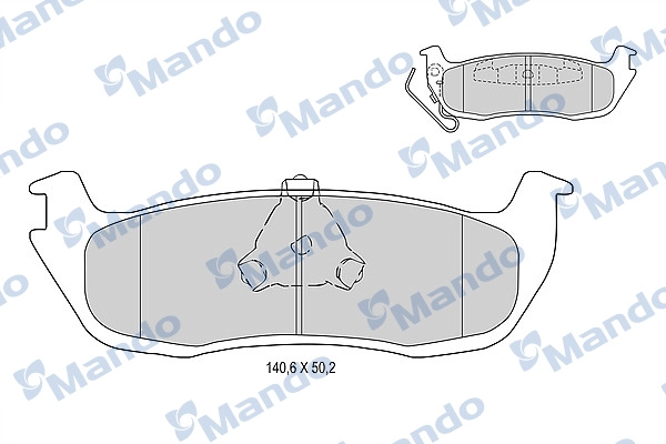 Комплект тормозных колодок дисковый тормоз MANDO MBF015661