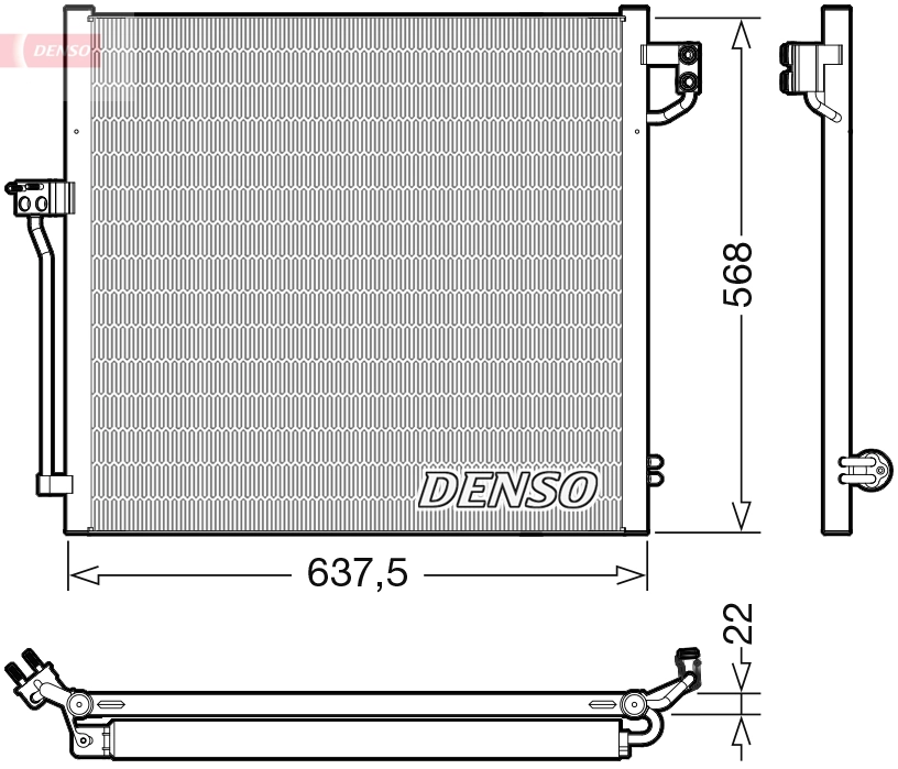 Конденсатор кондиционер DENSO DCN17058