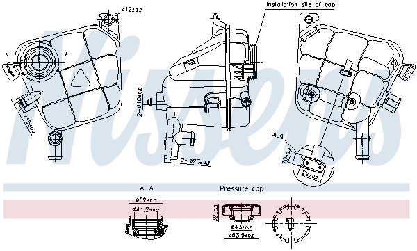 Компенсационный бак охлаждающая жидкость first fit NISSENS 996207