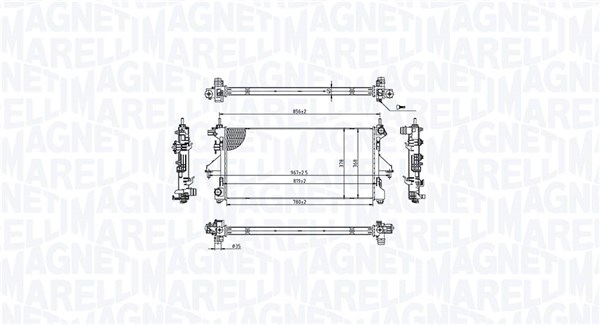 Радиатор охлаждение двигателя MAGNETI MARELLI 350213215400