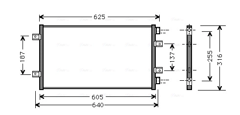 Конденсатор кондиционер AVA QUALITY COOLING FT5247