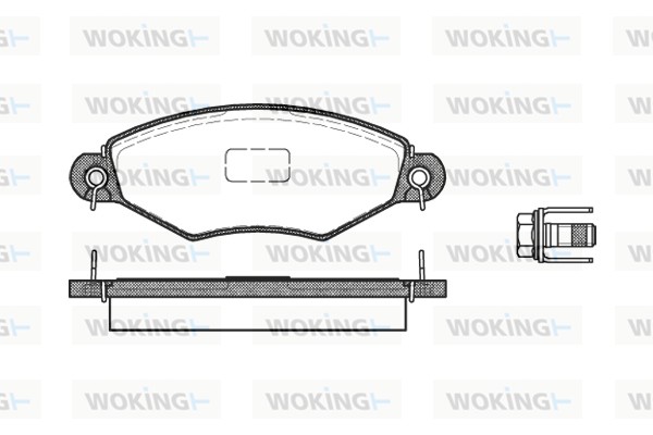 Комплект тормозных колодок дисковый тормоз WOKING P7433.10