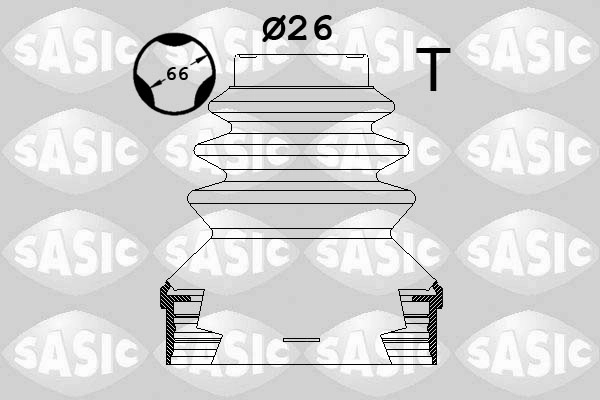 Комплект пыльника приводной вал SASIC 1900037