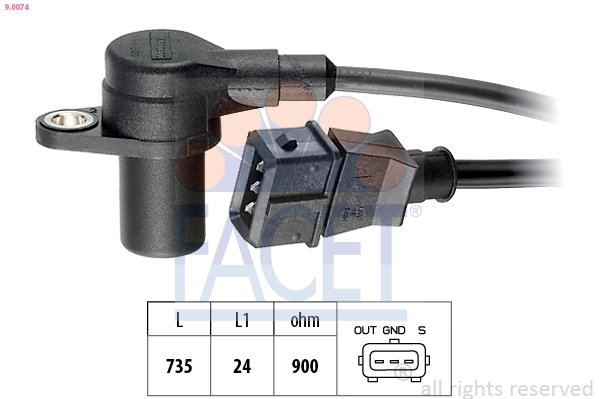 Датчик импульсов made in italy - oe equivalent FACET 9.0074