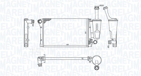 Радиатор охлаждение двигателя MAGNETI MARELLI 350213381000