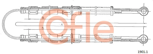 Тросик cтояночный тормоз COFLE 92.1901.1