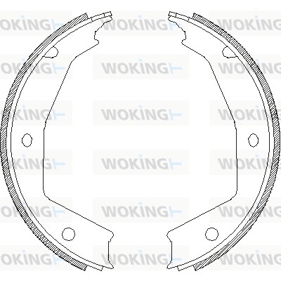 Барабанная тормозная колодка стояночный тормоз WOKING Z4705.00