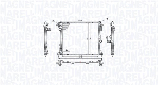 Радиатор охлаждение двигателя MAGNETI MARELLI 350213214400