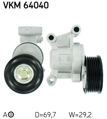 Натяжной ролик поликлиновой ремень SKF VKM 64040