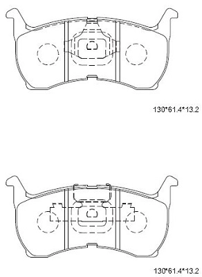 Комплект тормозных колодок дисковый тормоз ASIMCO KD3708