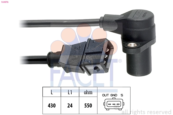 Датчик импульсов made in italy - oe equivalent FACET 9.0076
