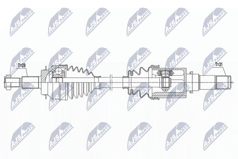 Приводной вал NTY NPW-MZ-078