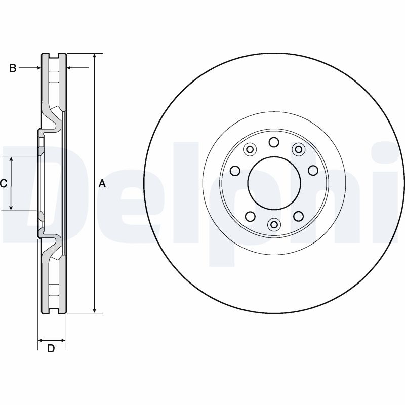 Тормозной диск DELPHI BG4814C