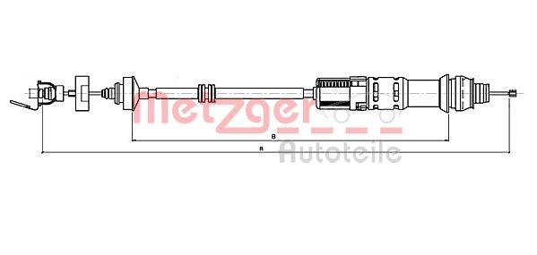 Трос управление сцеплением METZGER 11.2199