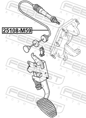Трос управление сцеплением FEBEST 25108-M59