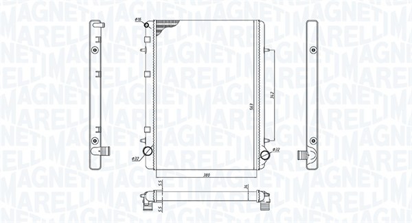 Радиатор охлаждение двигателя MAGNETI MARELLI 350213195900
