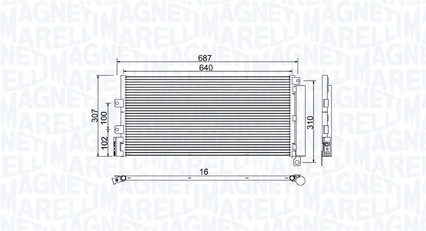 Конденсатор кондиционер MAGNETI MARELLI 350203969000