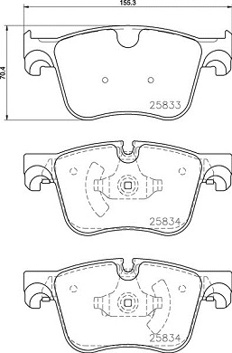 Комплект тормозных колодок дисковый тормоз xtra line BREMBO P 61 127X