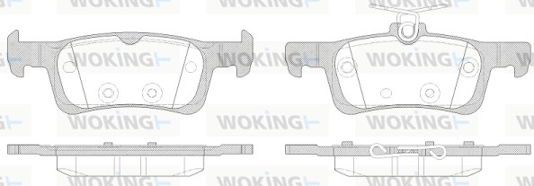 Комплект тормозных колодок дисковый тормоз WOKING P14633.00