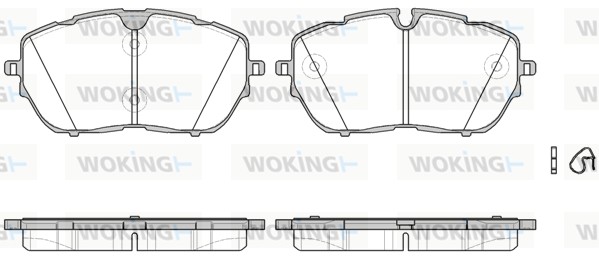 Комплект тормозных колодок дисковый тормоз WOKING P17543.00