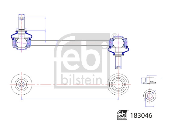 Тяга / стойка стабилизатор FEBI BILSTEIN 183046