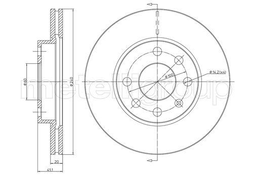 Тормозной диск METELLI 23-0569C