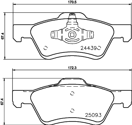 Комплект тормозных колодок дисковый тормоз HELLA/BEHR/PAGID 8DB 355 014-961