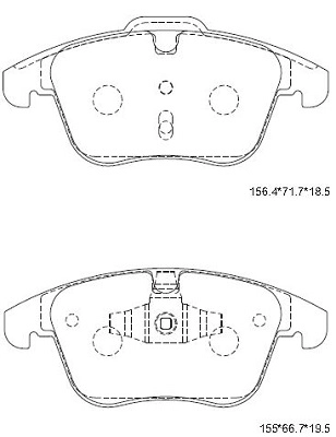 Комплект тормозных колодок дисковый тормоз ASIMCO KD6781