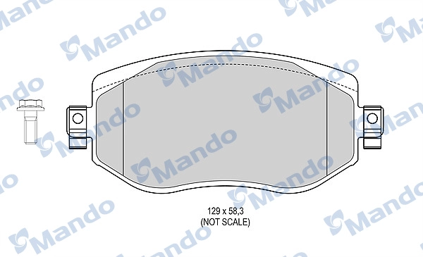 Комплект тормозных колодок дисковый тормоз MANDO MBF015304