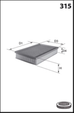 Воздушный фильтр MECAFILTER ELP9179
